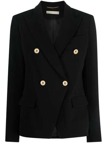 Crepe Double-Breasted Blazer
