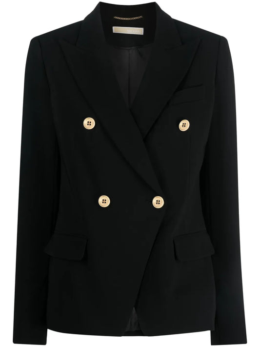 Crepe Double-Breasted Blazer