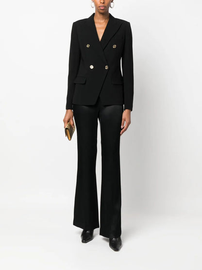 Crepe Double-Breasted Blazer