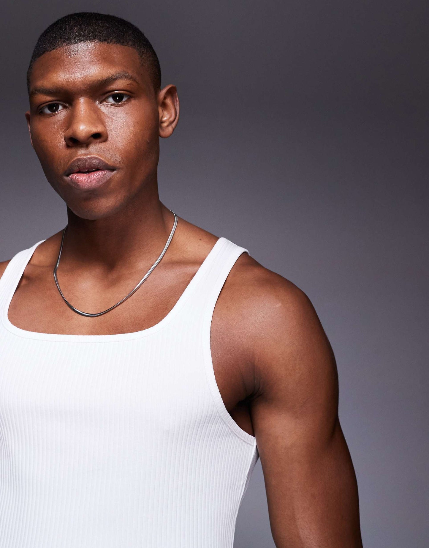 Heavyweight Muscle Boxy Square Neck Rib Vest