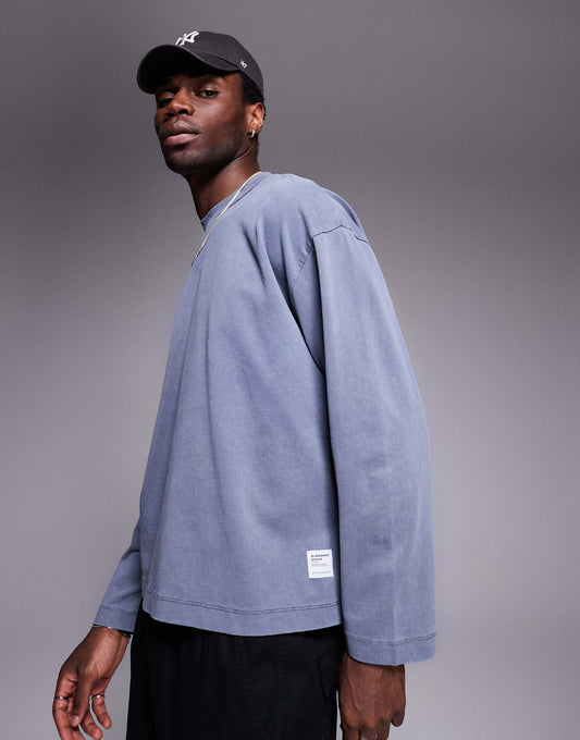 Heavyweight  Oversized Boxy Drop Shoulder Acid Wash T-Shirt