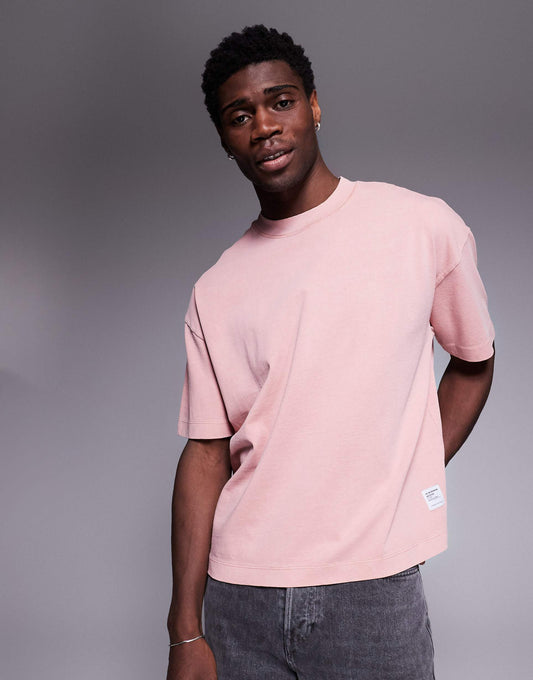 Heavyweight Oversized Boxy Drop Shoulder Acid Wash T-Shirt