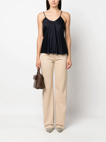 V-Neck Silk Cami Top