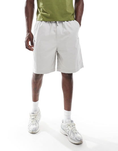 Mid Length Cargo Jort With Patch Detail