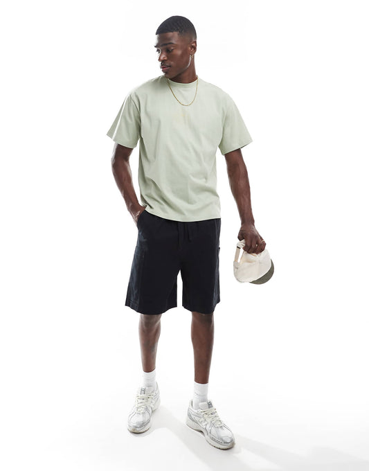 Mid Length Cargo Jort With Patch Detail