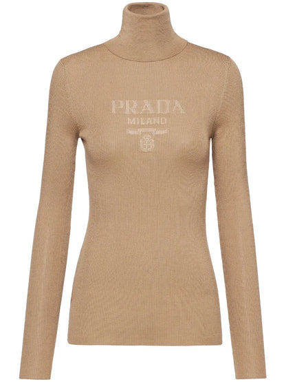 Logo-Intarsia Roll-Neck Jumper