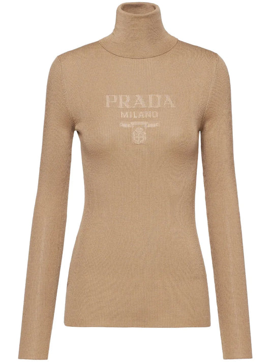 Logo-Intarsia Roll-Neck Jumper