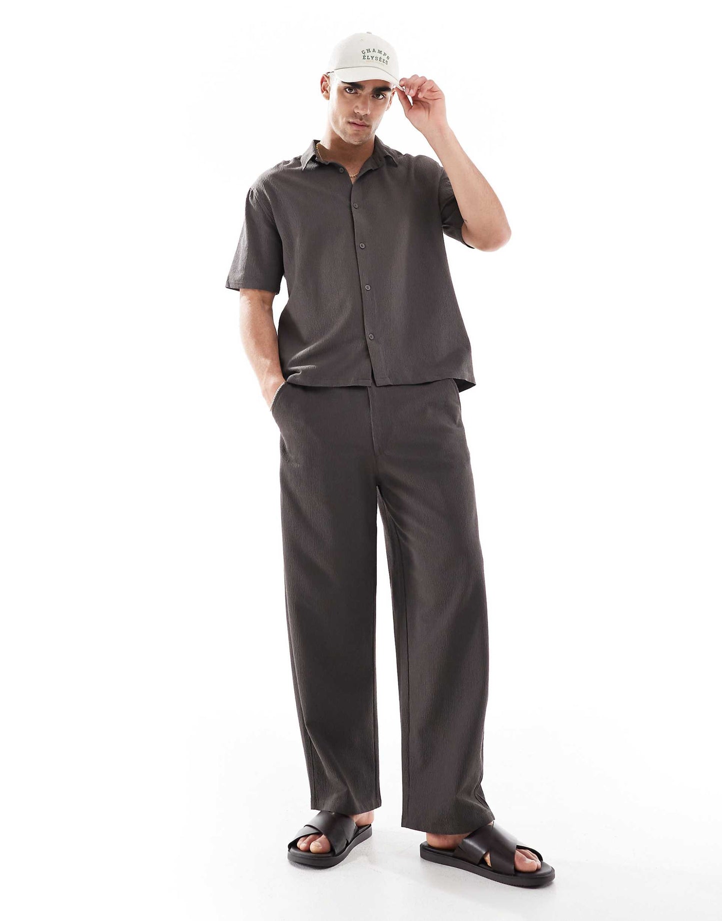 Plisse Co-Ord Shirt