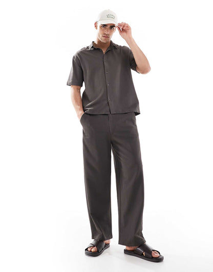Plisse Co-Ord Shirt