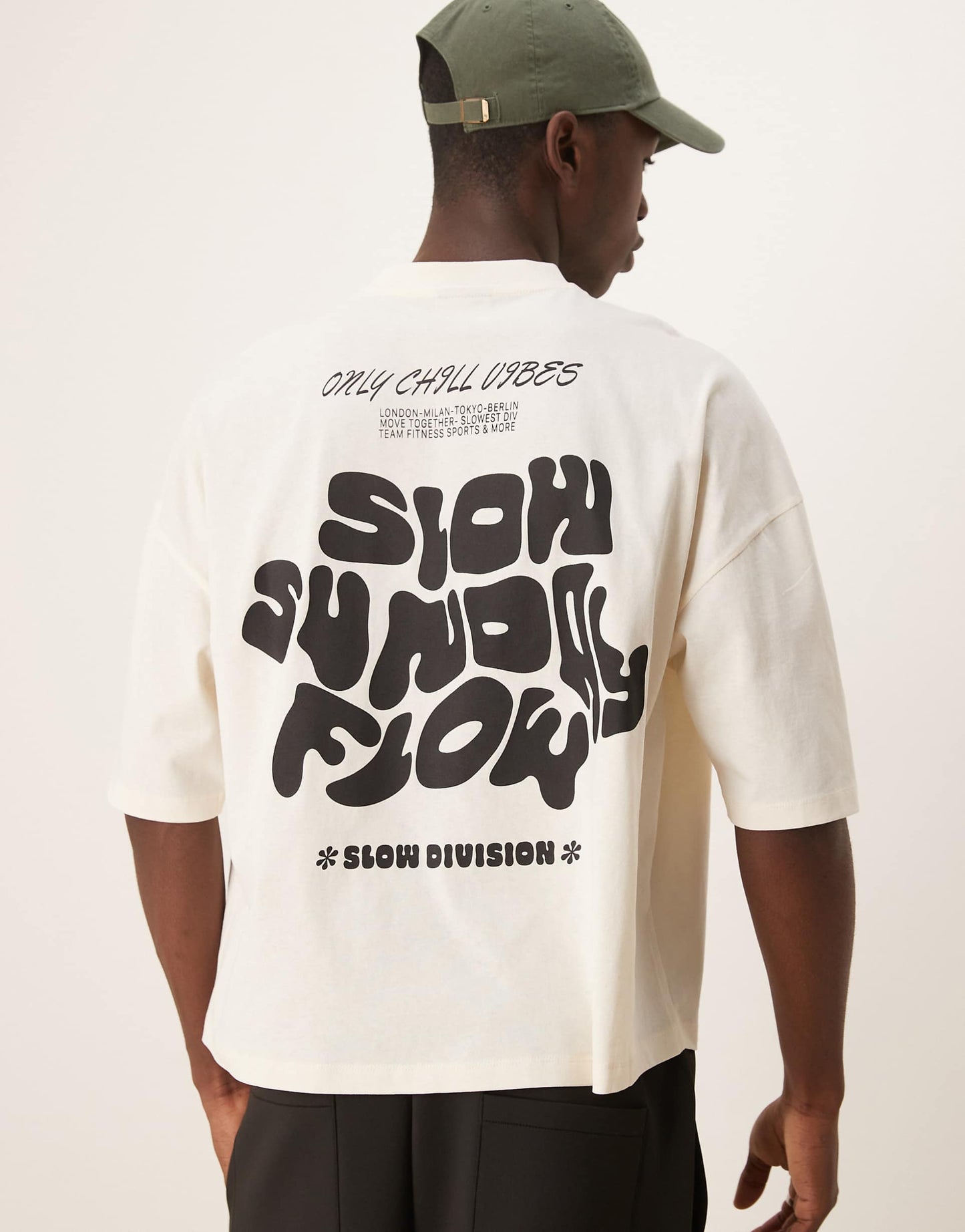 Oversize Drop Shoulder T-Shirt Withy Slow Sunday Graphic