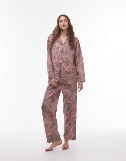 Satin Pyjama Shirt Co-Ord