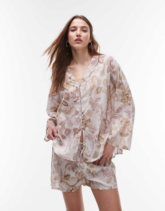 Cotton Pyjama Shirt Co-Ord