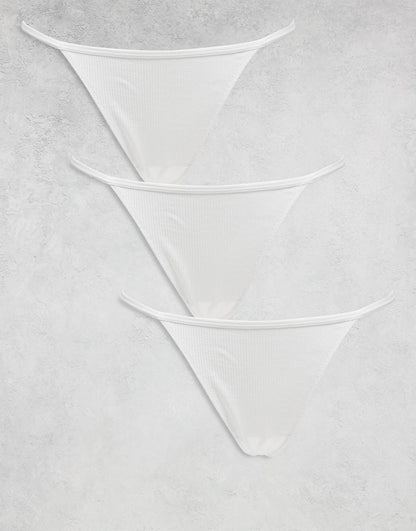 Ribbed Thong 3-Pack
