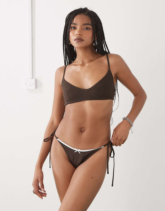 Ribbed Scoop Bra