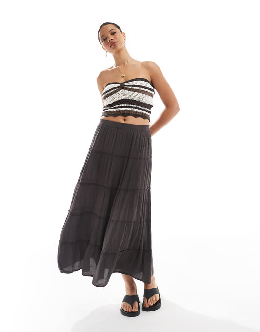 Tiered Maxi Skirt