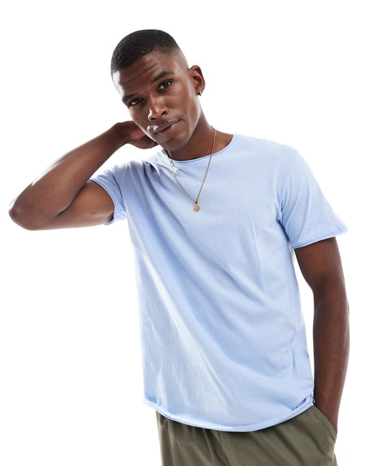 Short Sleeve T-Shirt With Raw Hem