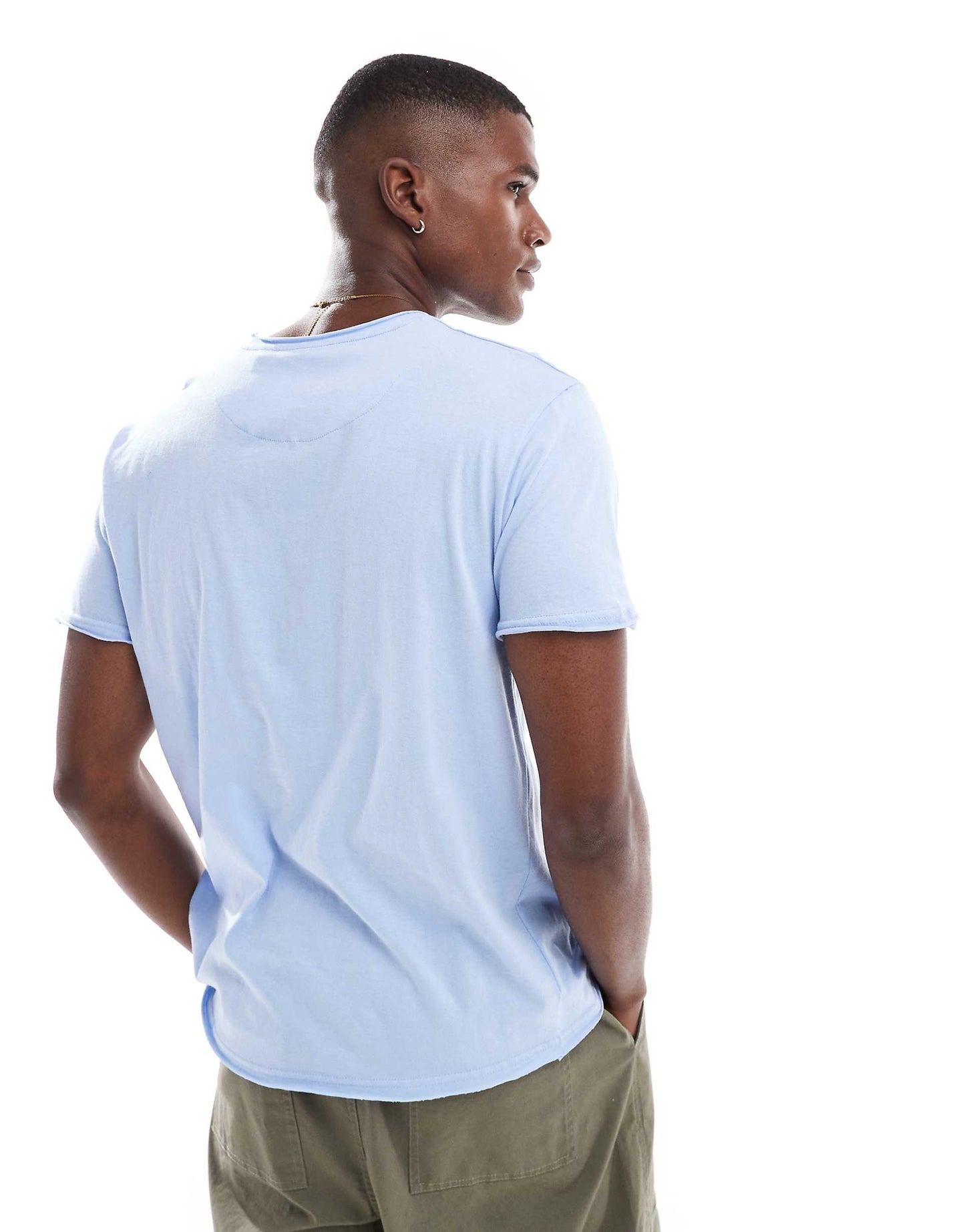 Short Sleeve T-Shirt With Raw Hem