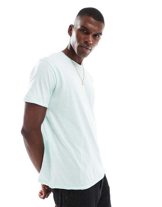 Short Sleeve T-Shirt With Raw Hem