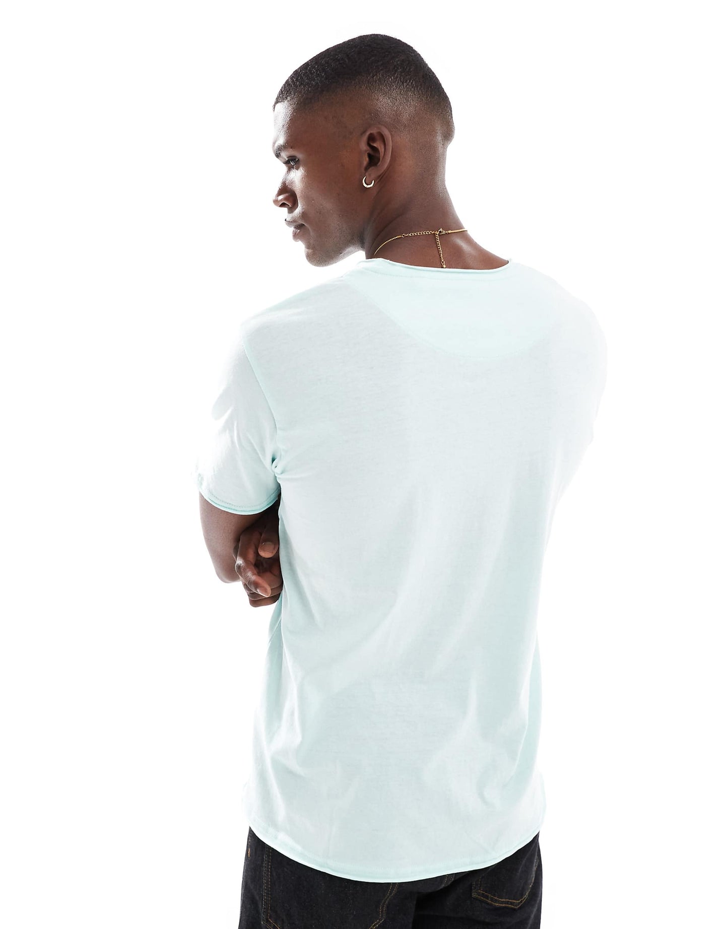 Short Sleeve T-Shirt With Raw Hem