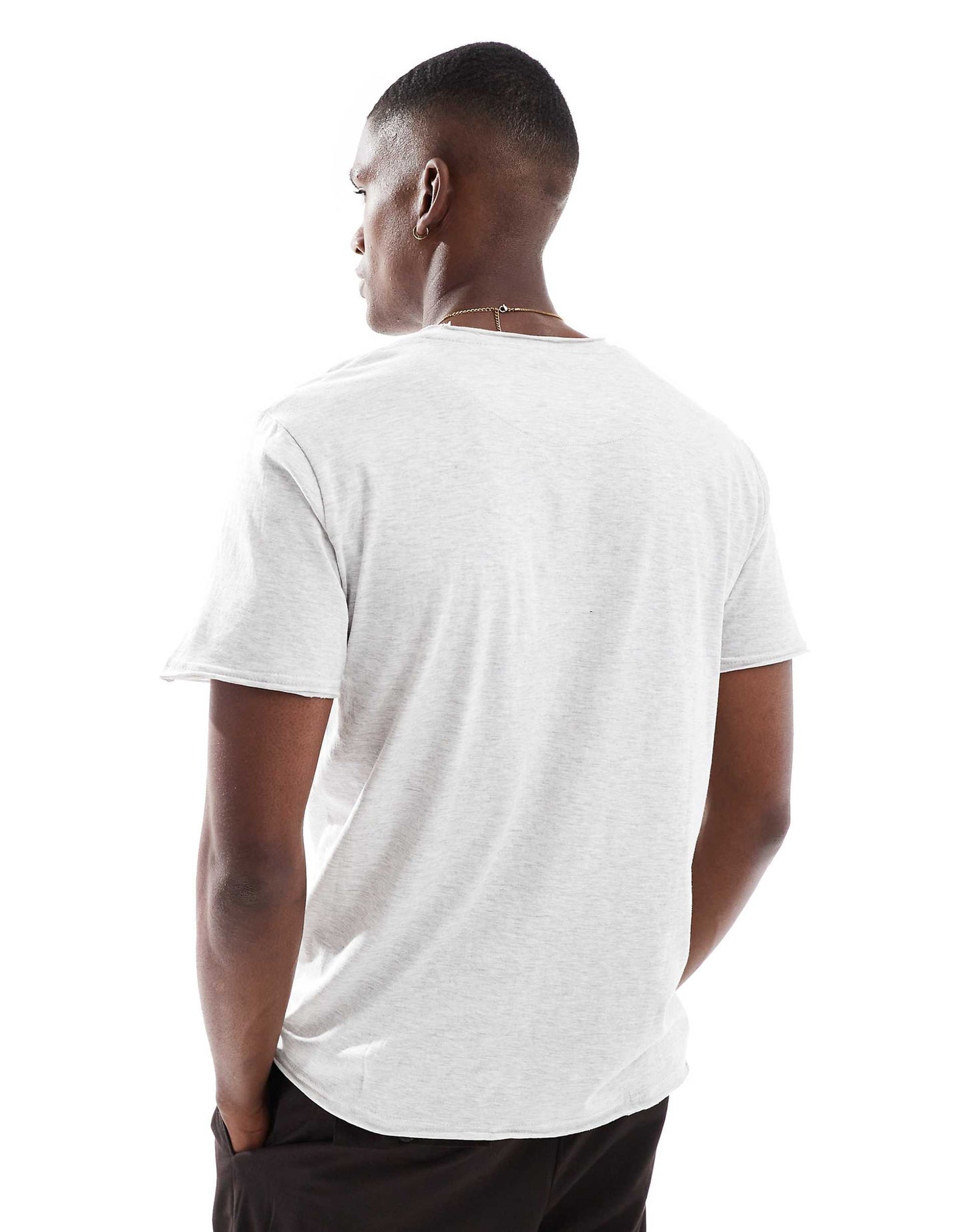 Short Sleeve T-Shirt With Raw Hem