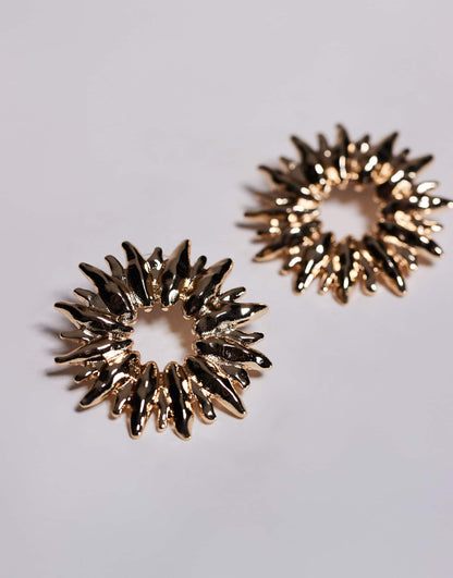 Large Sunburst Stud Earrings
