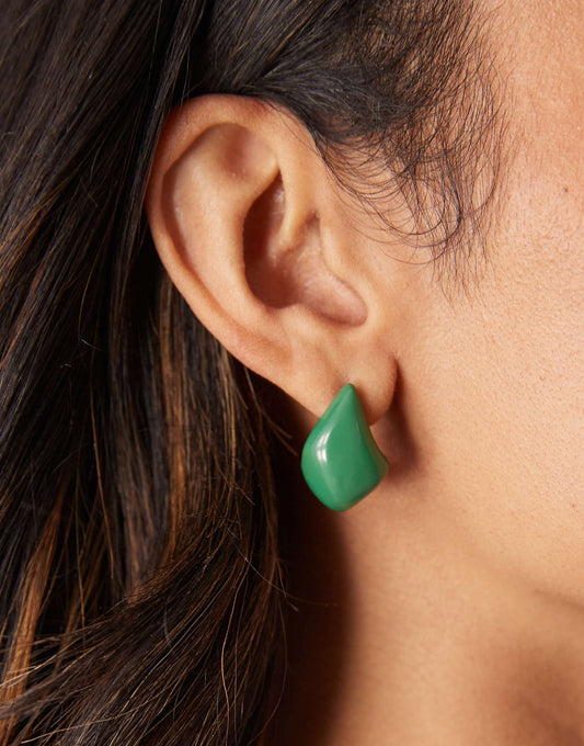 Earrings With Molten Stud Design