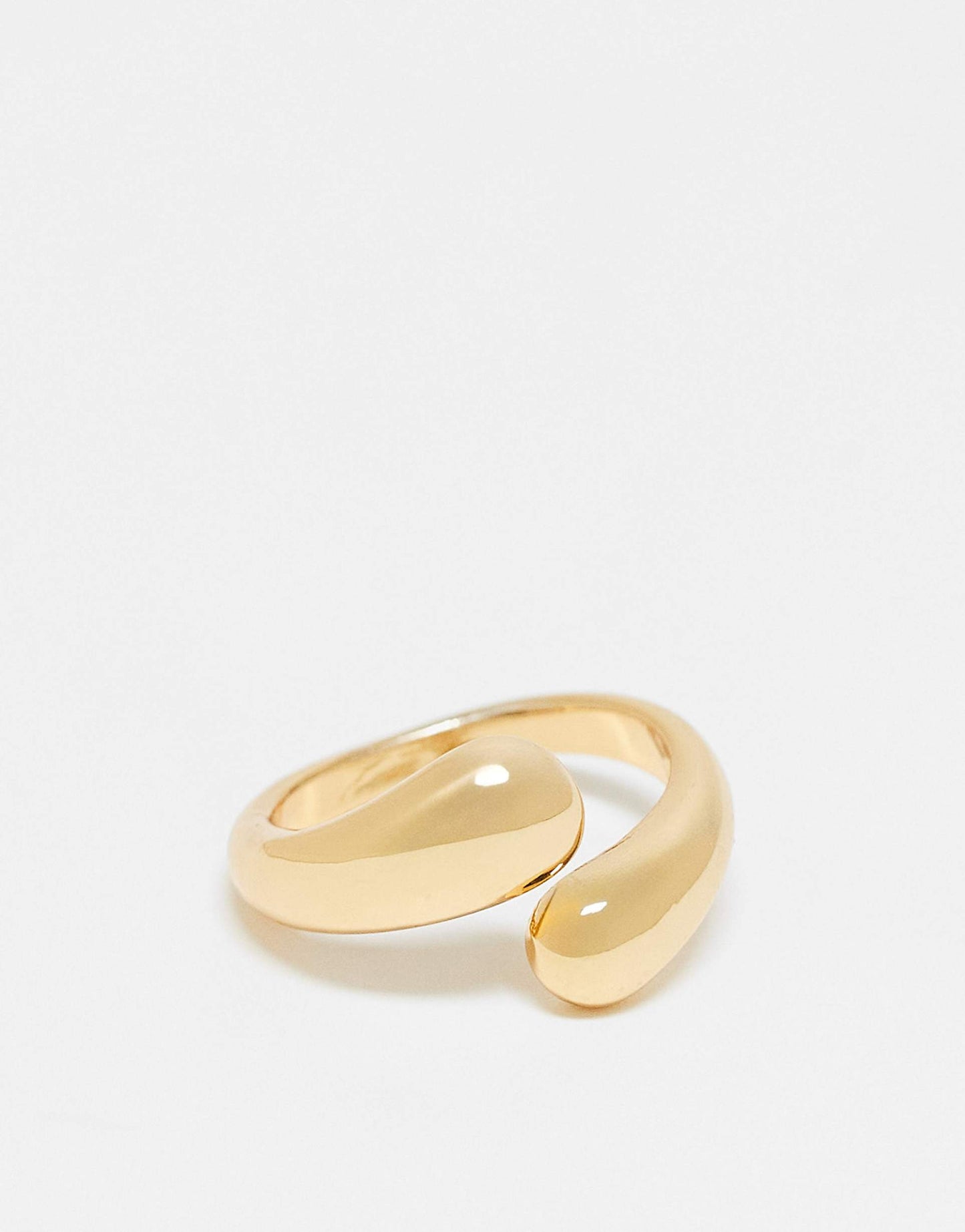 14K Gold Plated Chunky Ring With Wrap Around Ring Design