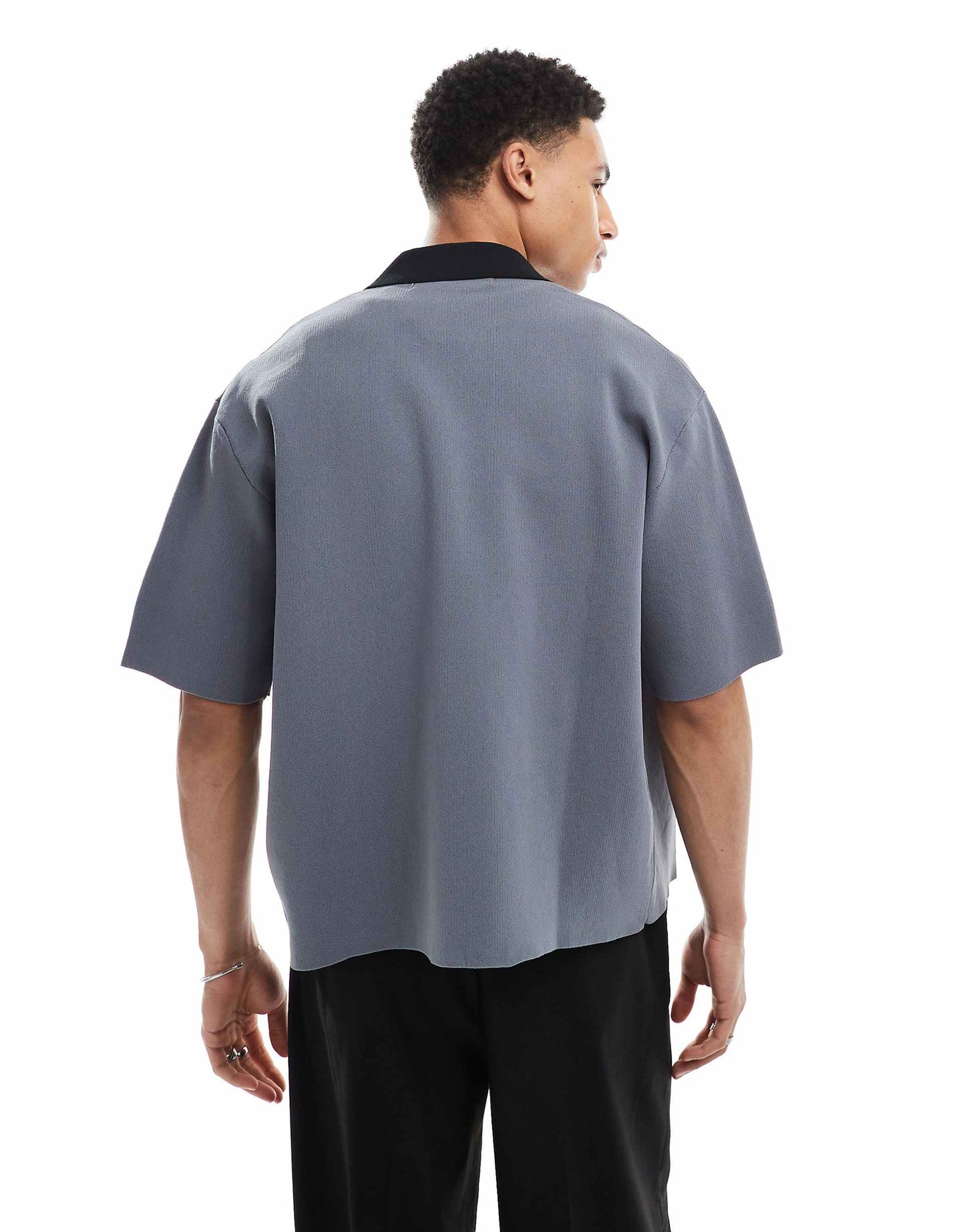 Zip Through Knitted Shirt With Print