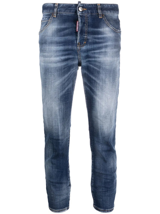 Distressed Cropped Jeans
