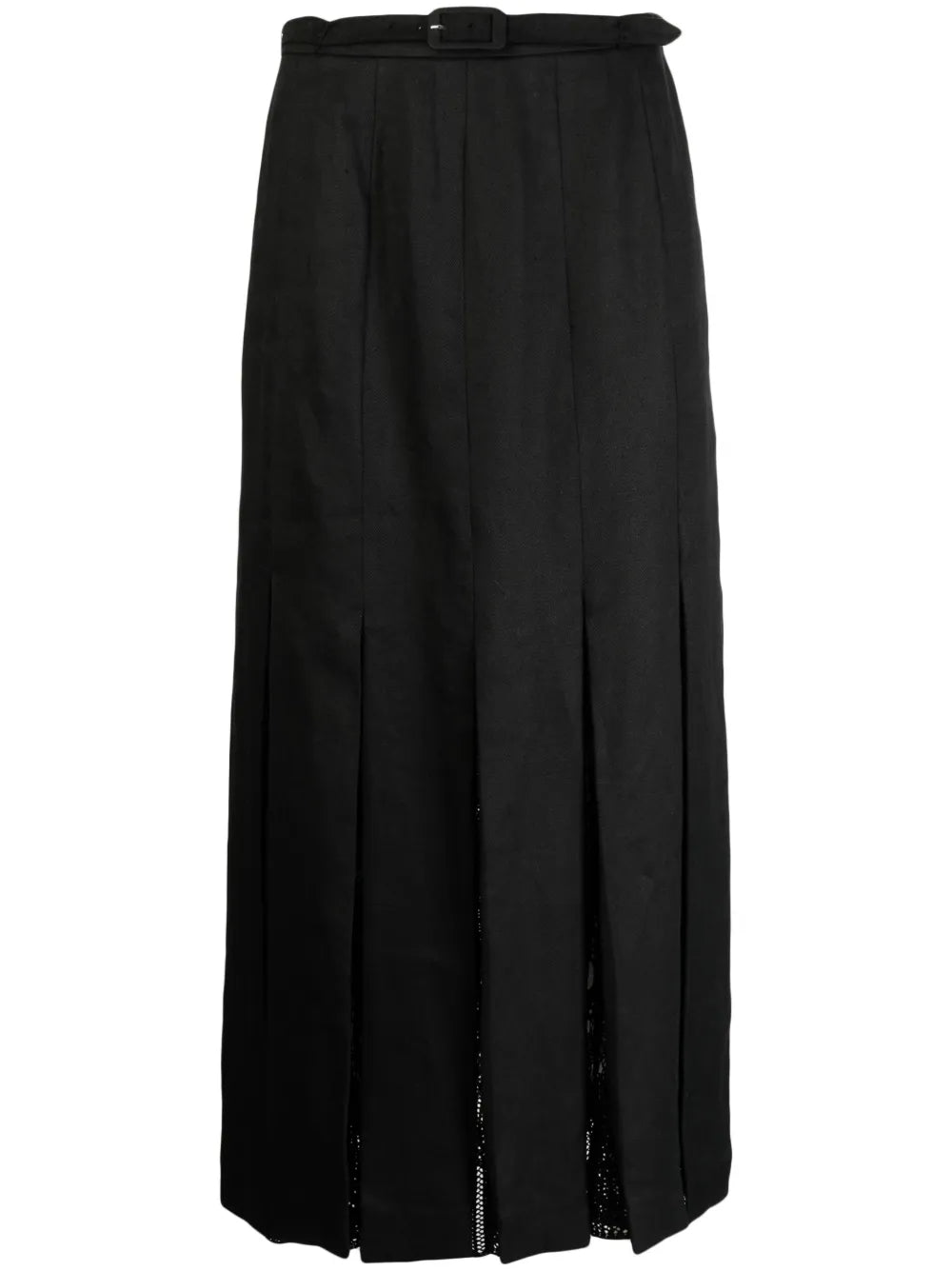 Edith Pleated Linen Skirt
