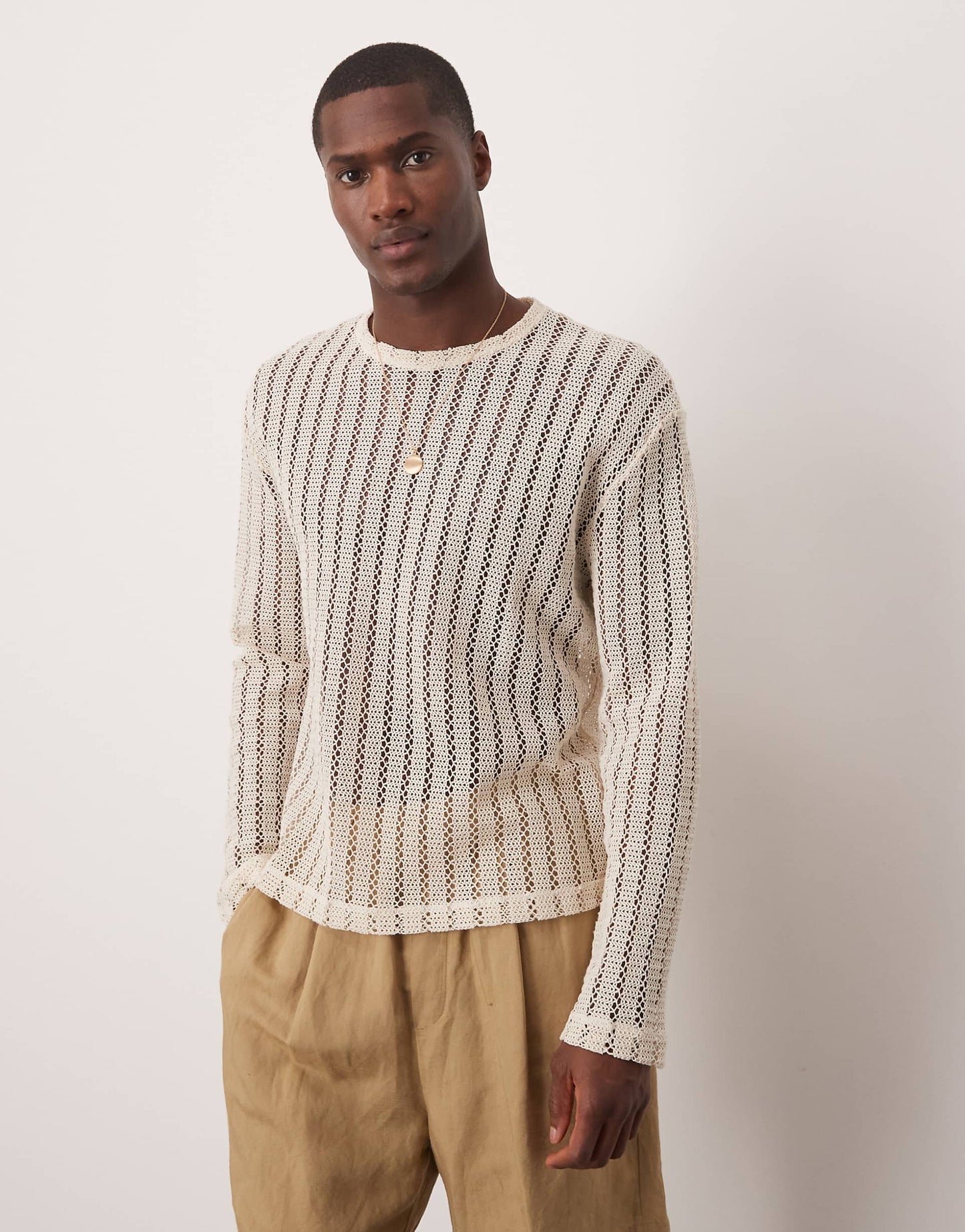 Relaxed Long Sleeve T-Shirt With Wide Neck