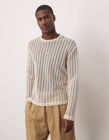 Relaxed Long Sleeve T-Shirt With Wide Neck