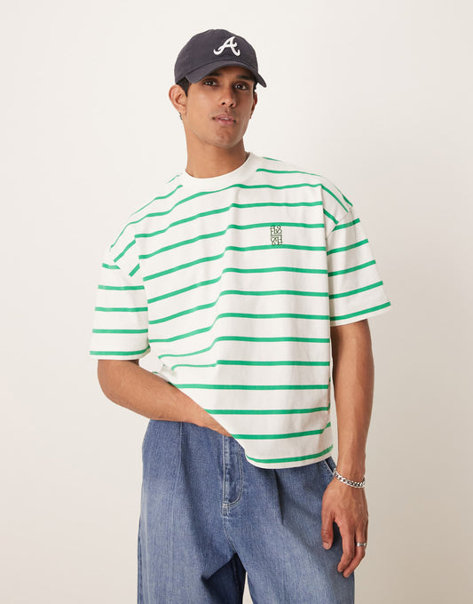 Boxy Oversized T-Shirt With Logo Embroidery