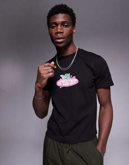 Boxy T-Shirt With Text Graphic