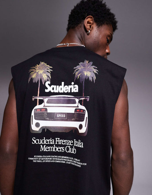 Oversized Tank With Car Graphic