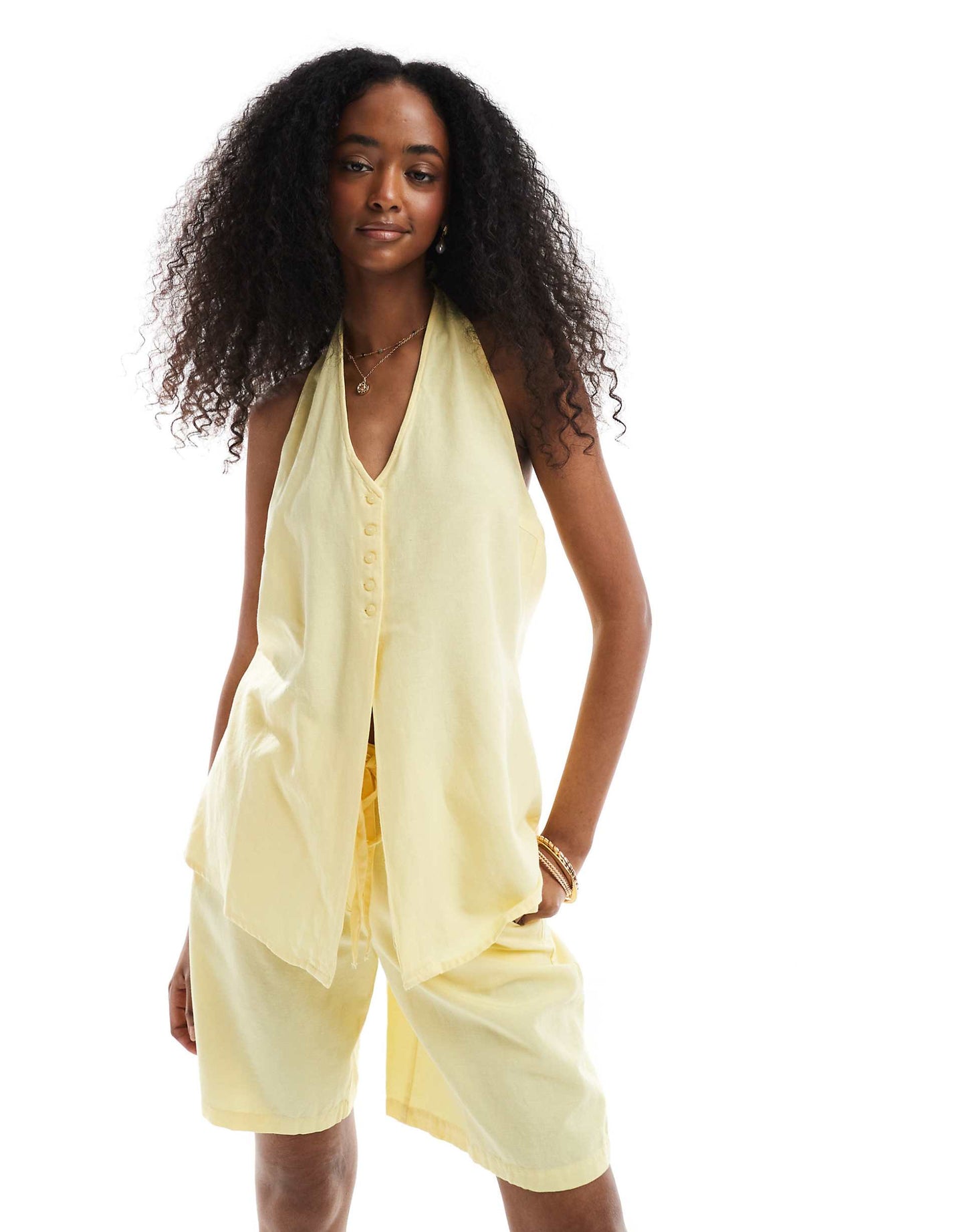 Halter Neck Waistcoat Co-Ord
