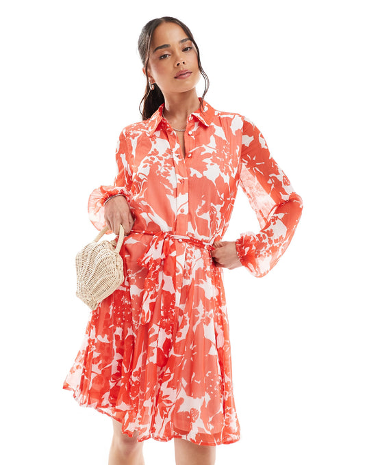Smilla Flippy Belted Shirt Dress