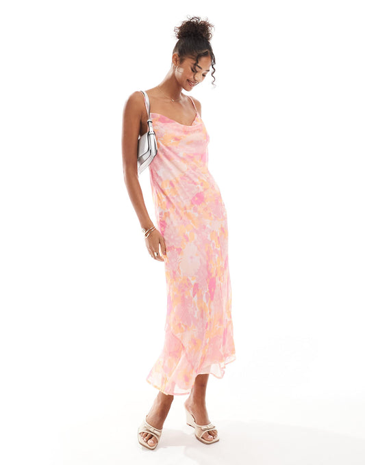 Smilla Cowl Neck Cami Midi Dress