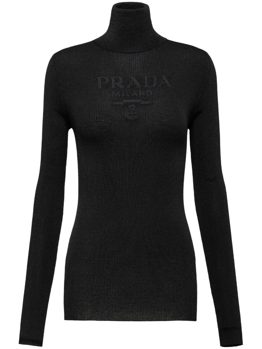 Logo-Intarsia Roll-Neck Jumper