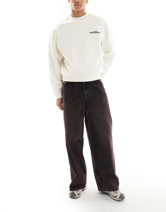 Super Baggy Jeans With Brown Tint