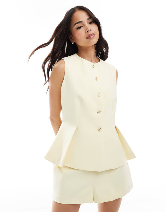 Tailored Peplum Waistcoat