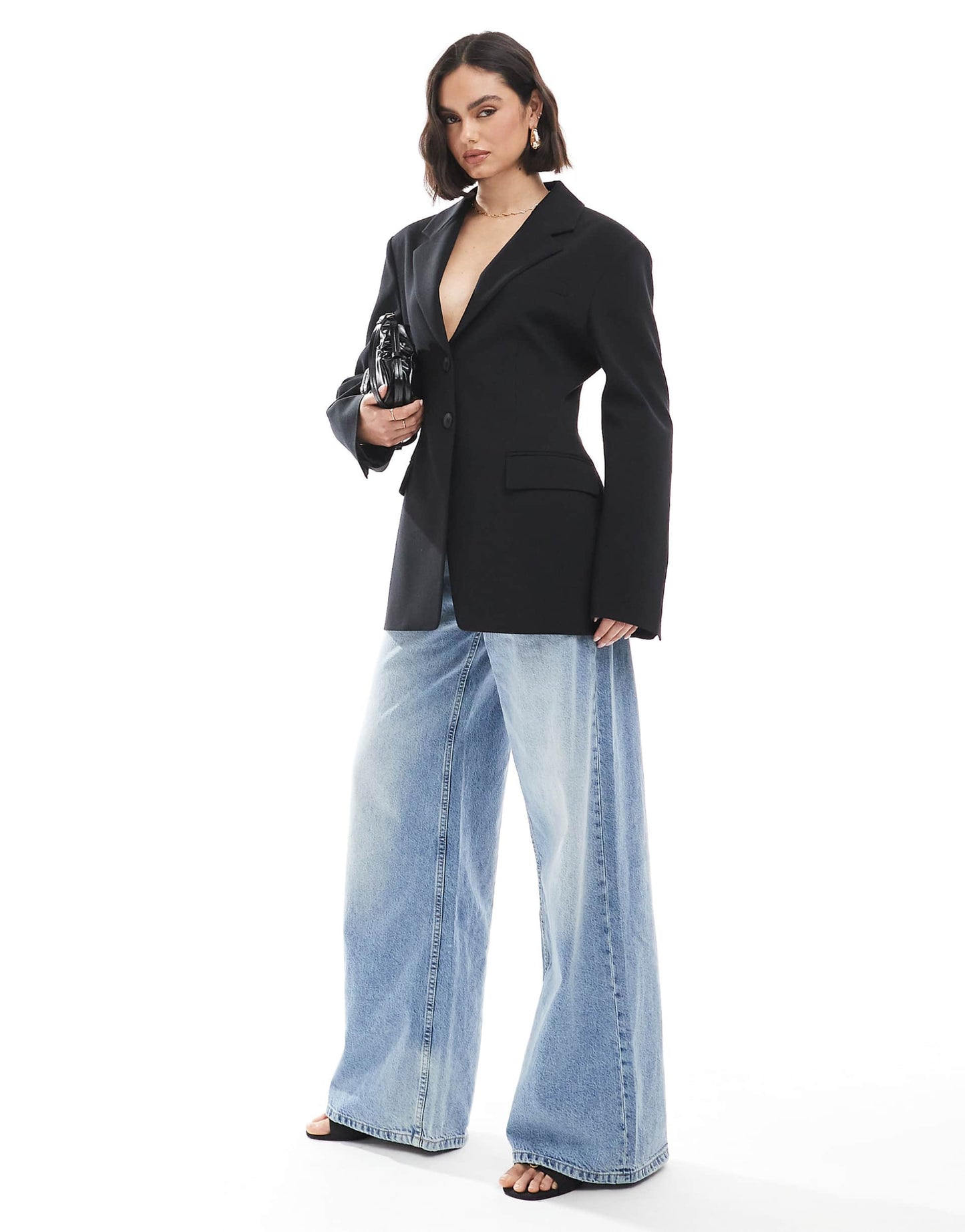 Tailored Cinch Waist Blazer