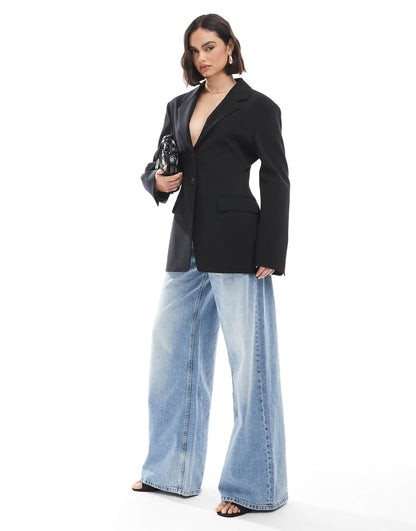 Tailored Cinch Waist Blazer