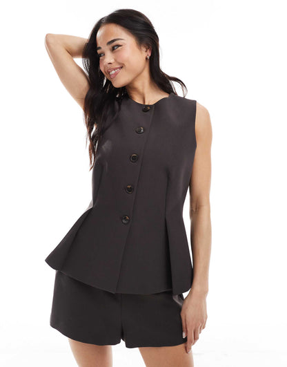 Tailored Peplum Waistcoat
