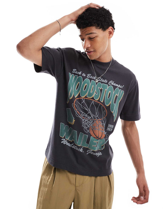 Boxy Cooling T-Shirt With Sports Motif