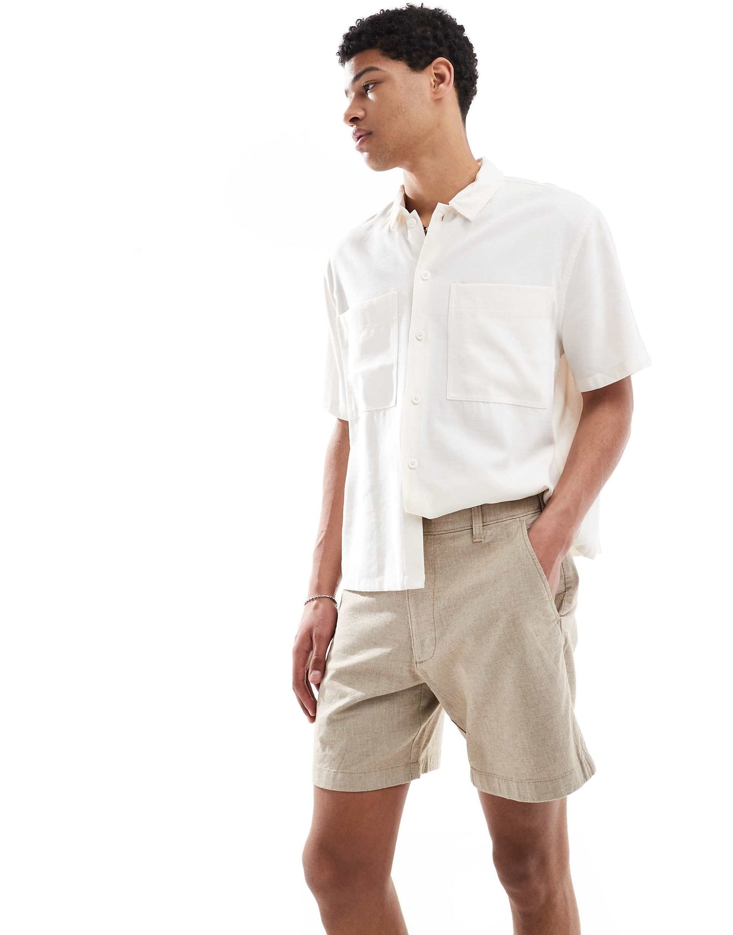 Linen Above The Knee Short