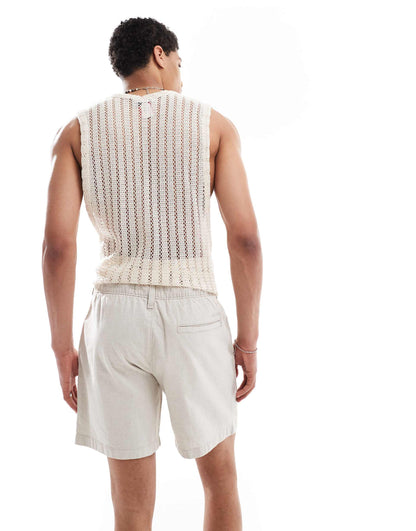 Linen Above The Knee Short