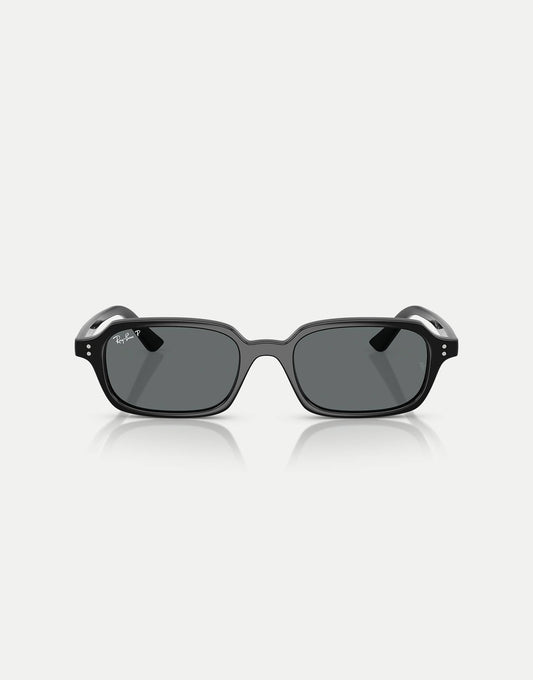 Zuri  Rectangle Polarised Sunglasses With Grey Lens