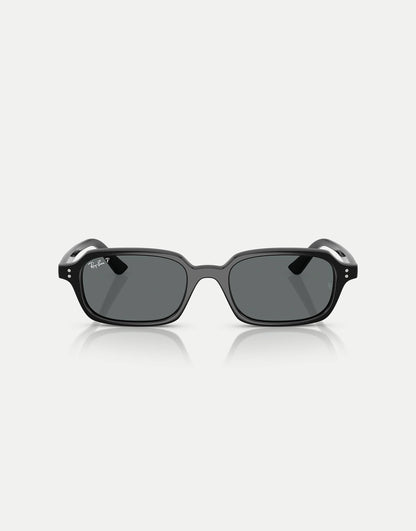 Zuri  Rectangle Polarised Sunglasses With Grey Lens