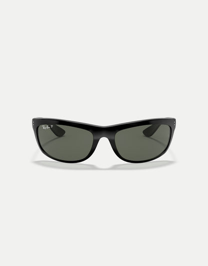 Balorama Rectangle Polarised Sunglasses With Green Lens